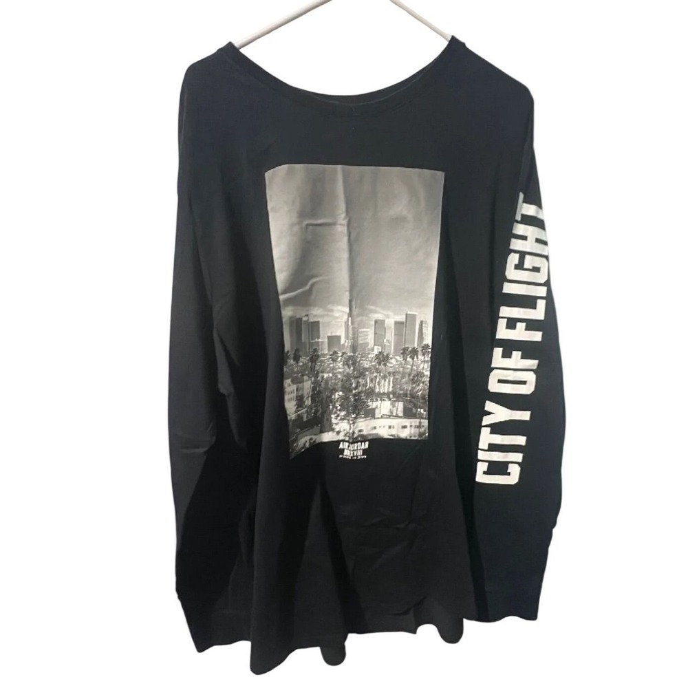 Jordan City of Flight Los Angeles Graphic Long Sleeve T-Shirt Black XXL